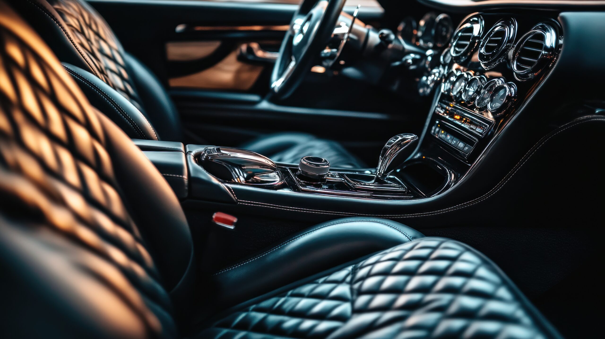 Luxury car interior detailing